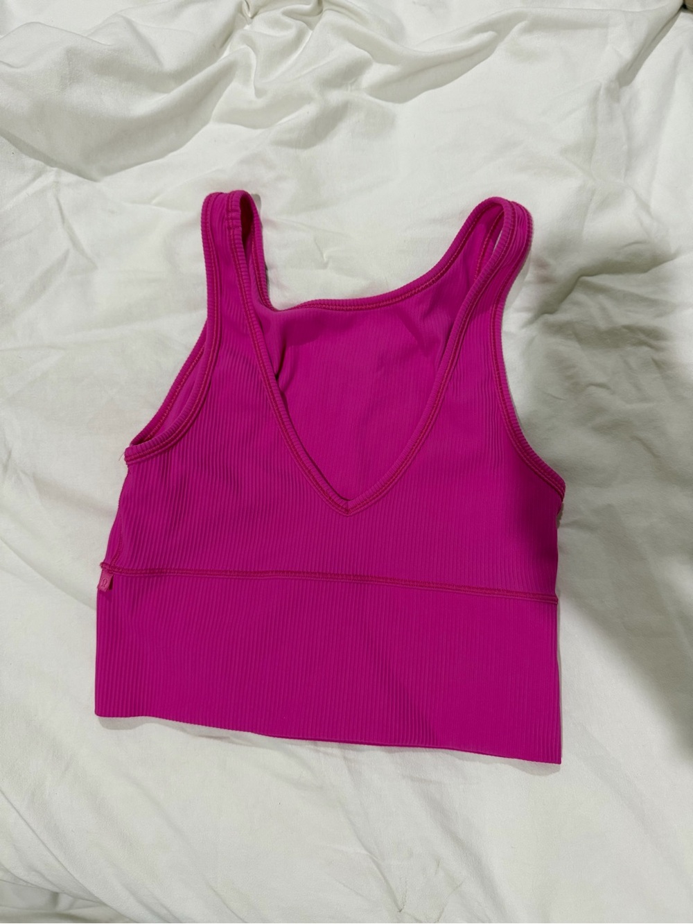 lululemon athletica Hot Pink Ribbed V-Neck Tank